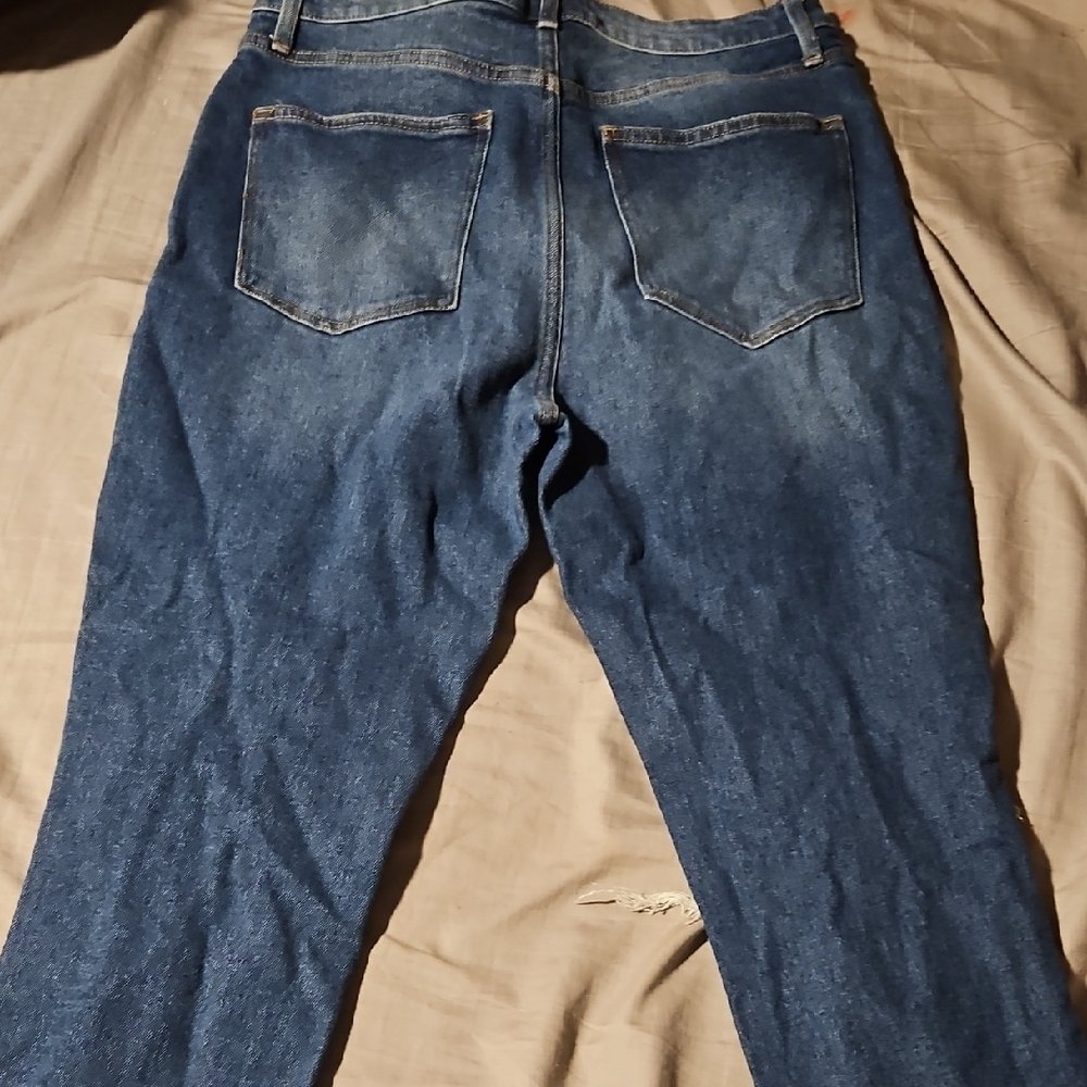 No Boundaries Distressed Straight Leg Jeans in Blue - Picture 2 of 2